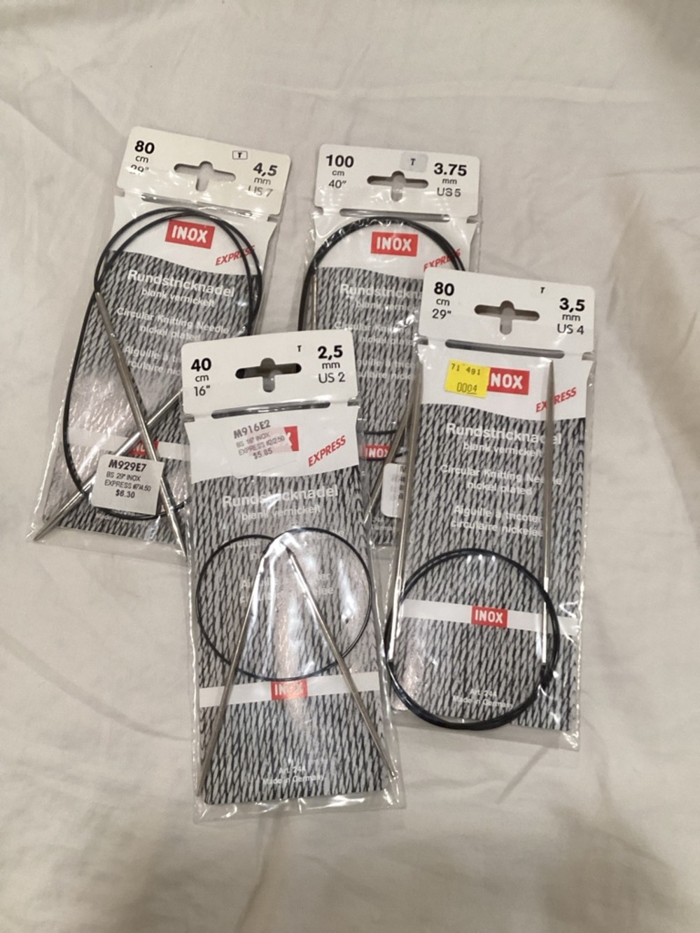 INOX Black Circular Knitting Needles - Multiple Sizes